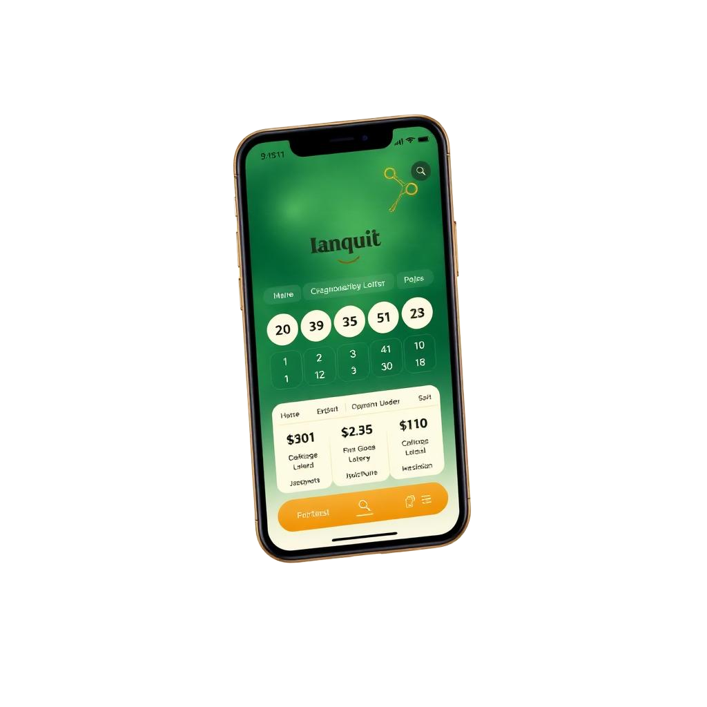 The Lotto Africa mobile app interface